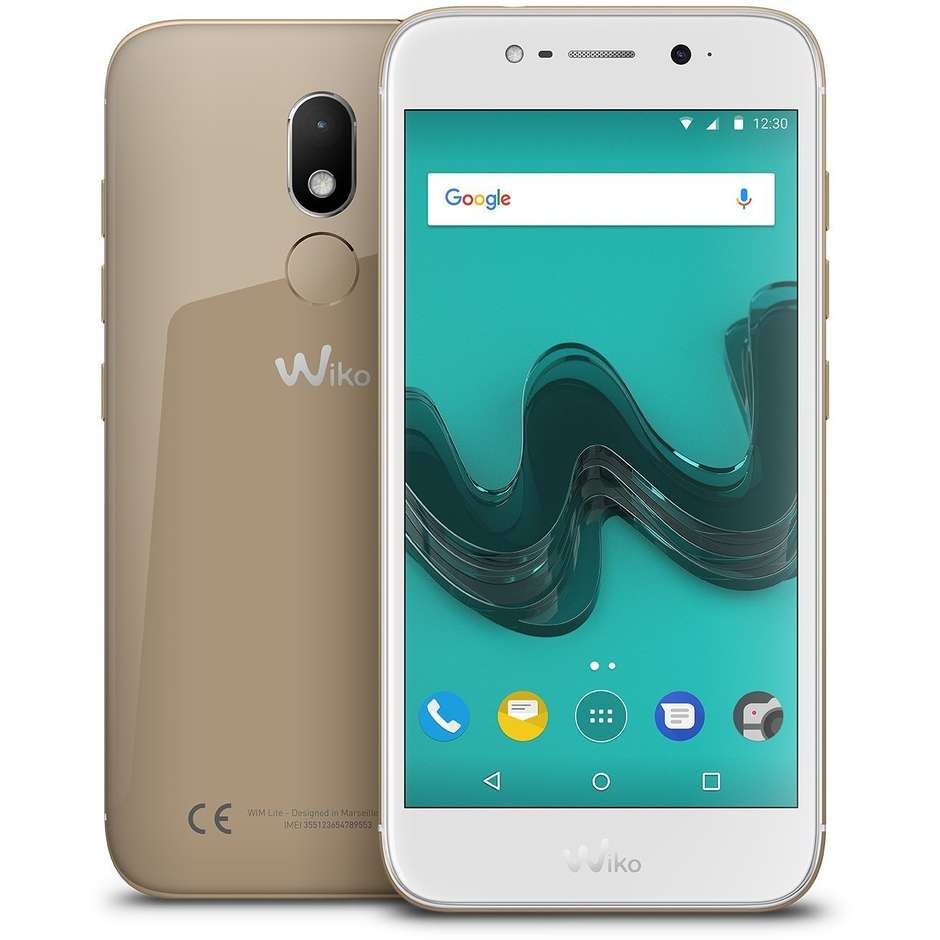 Wiko WIM Lite Smartphone Dual Sim Display 5 pollici Ram 3 Gb 32 Gb espandibile colore Oro
