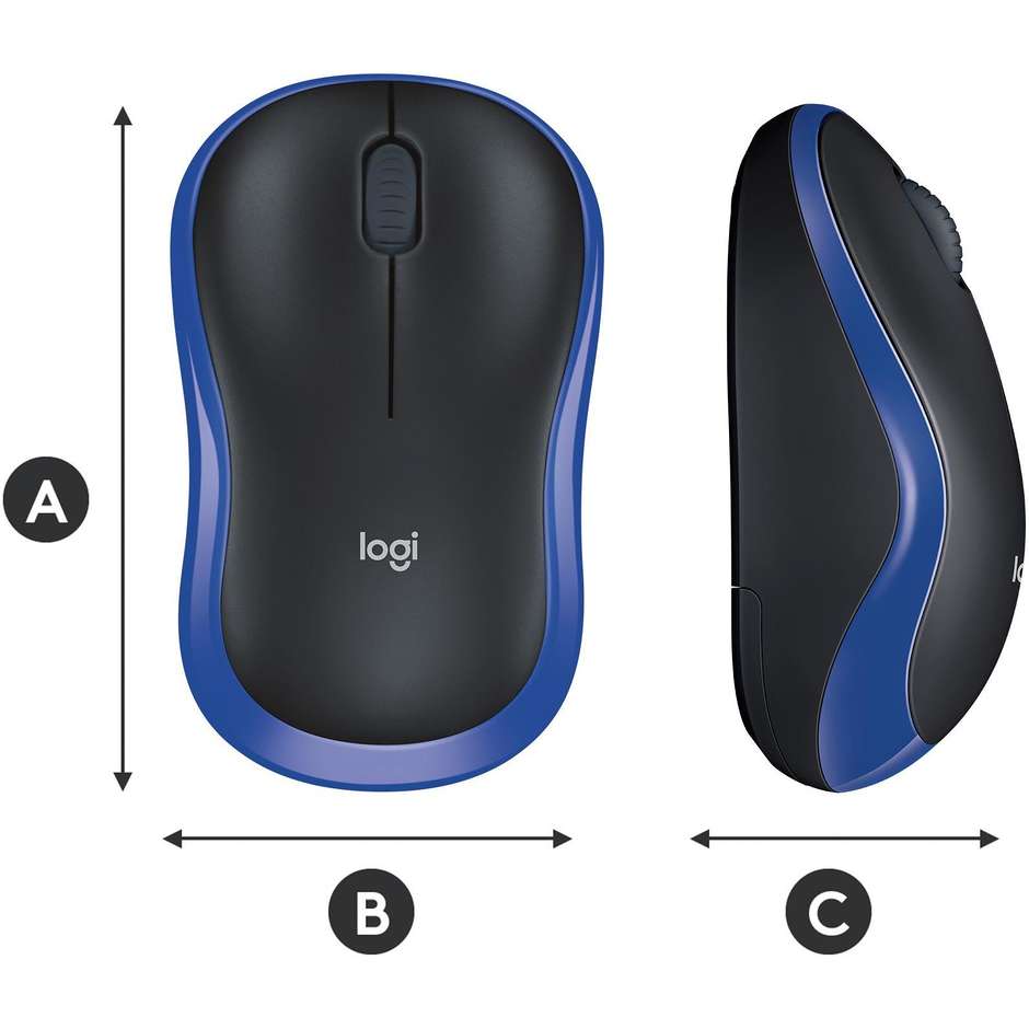 wireless mouse m185blue-eer2-
