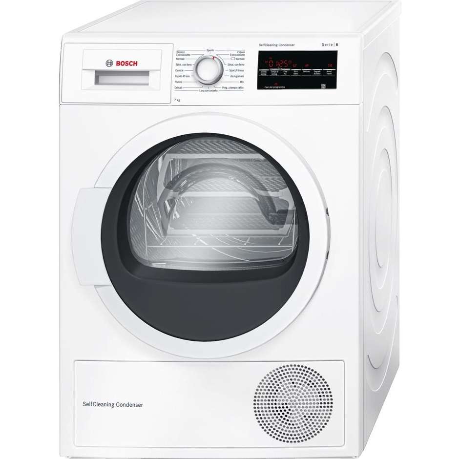 WTW85457IT Bosch asciugatrice a pompa di calore 7 Kg classe A++ colore bianco