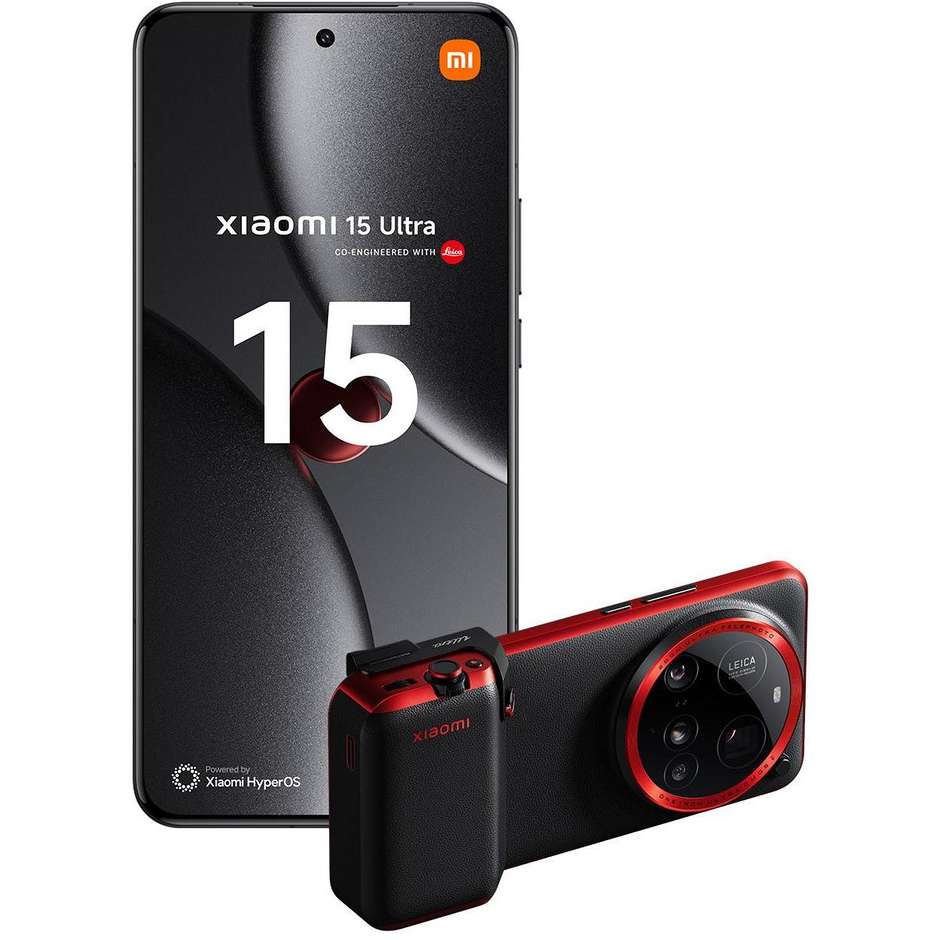 Xiaomi 15 Ultra con Photography Kit Smartphone 6.73"  Ram 16 GB Memoria 512 GB HyperOS 2 Colore Nero + Fotocamera