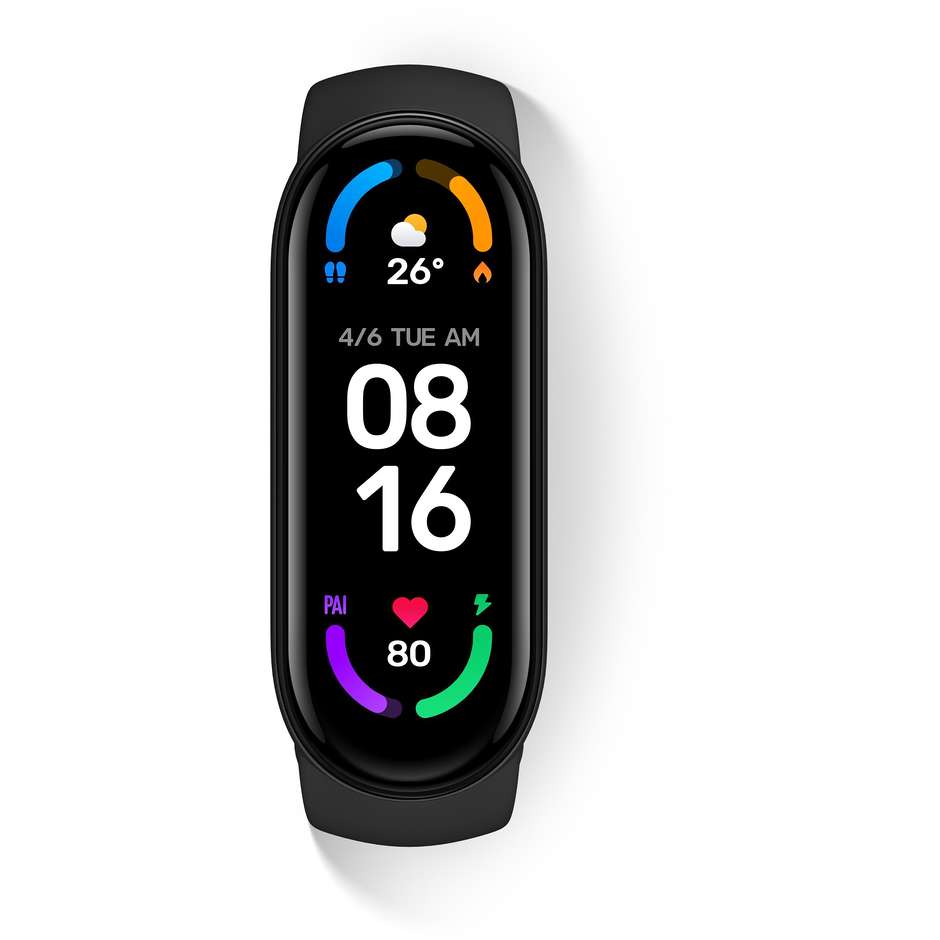 Xiaomi Mi Smart Band 6 Fitness Band 1,56'' AMOLED Cardiofrequenzimetro colore nero