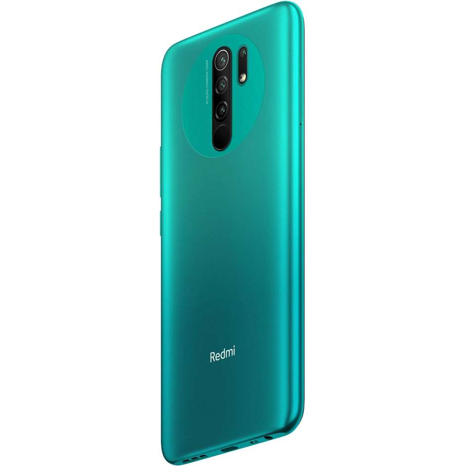 Xiaomi Redmi 9 Smartphone 6.53" AMOLED FHD+ Ram 4 Gb Memoria 64 Gb MIUI 10 colore verde