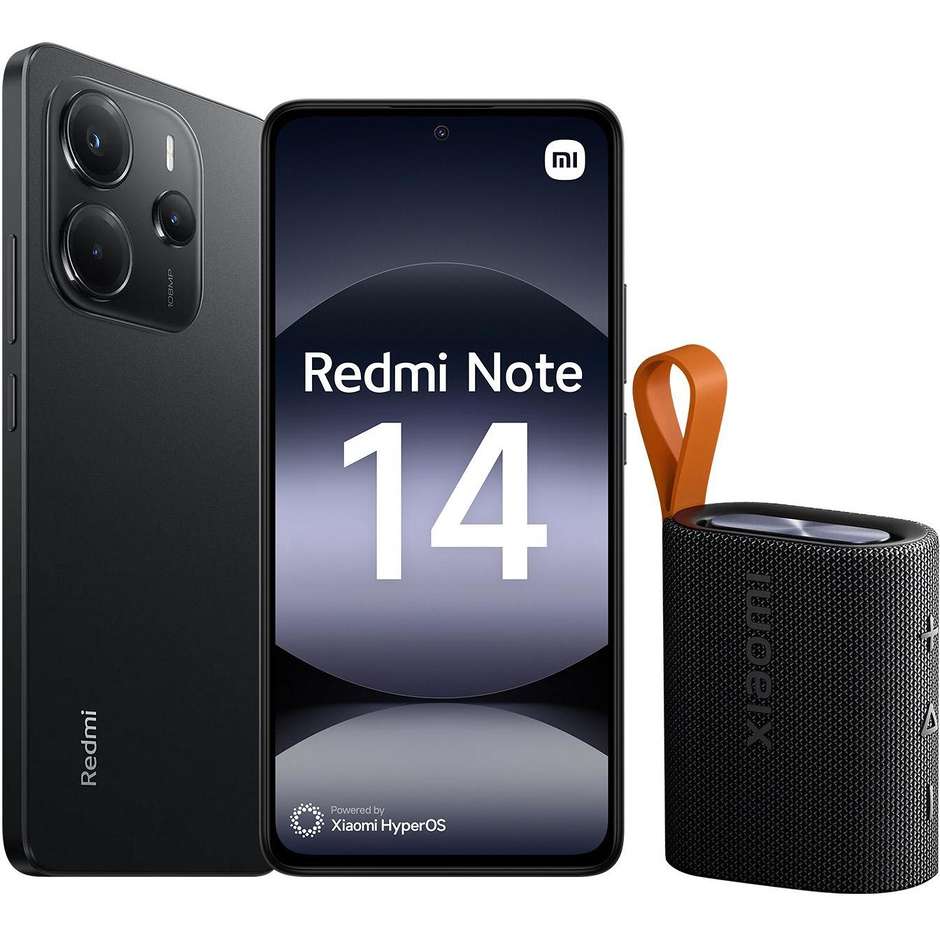 Xiaomi Redmi Note 14 + Sound pocket Smartphone 4G 6.67" Ram 8 GB Memoria 256 GB Colore Nero