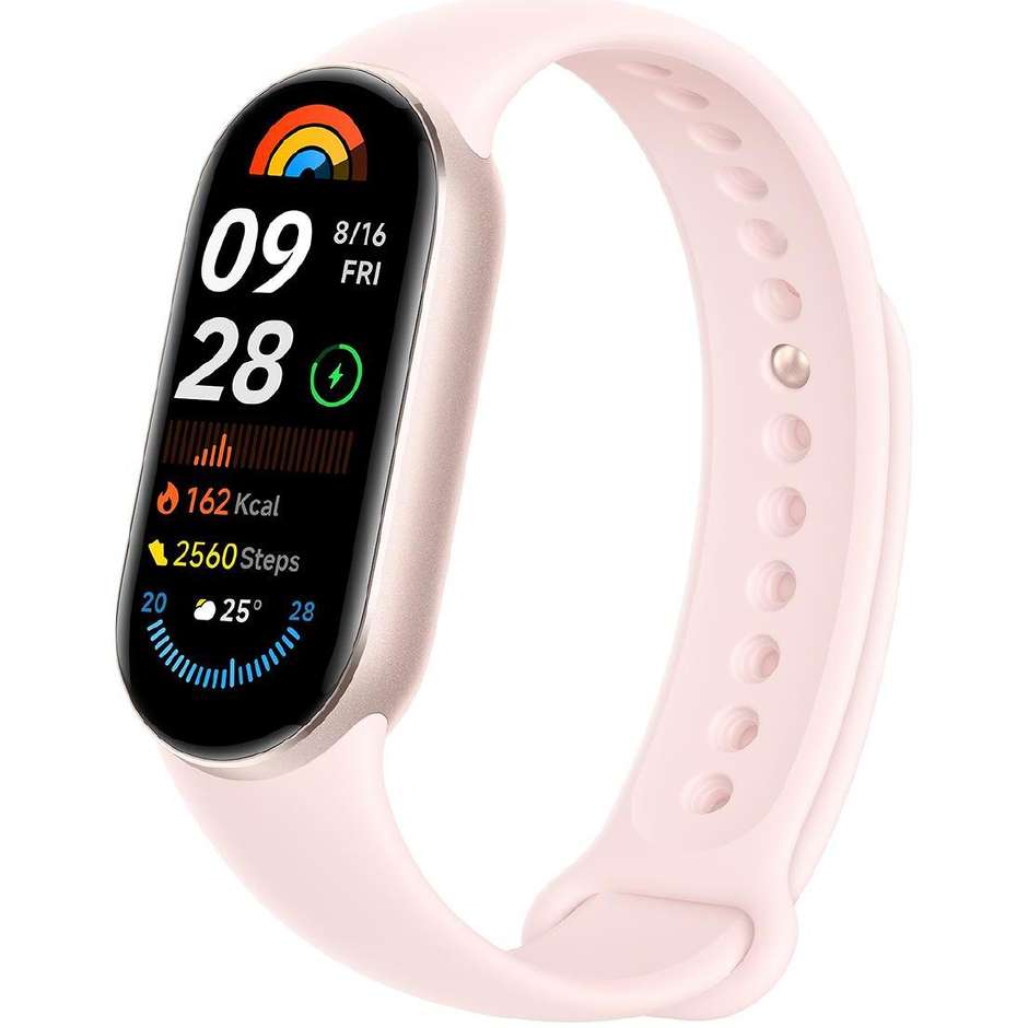 Xiaomi Smart Band 9 1.62" Fitness Tracker AMOLED 60Hz 1200 Nit Cassa Alluminio Colore Rosa