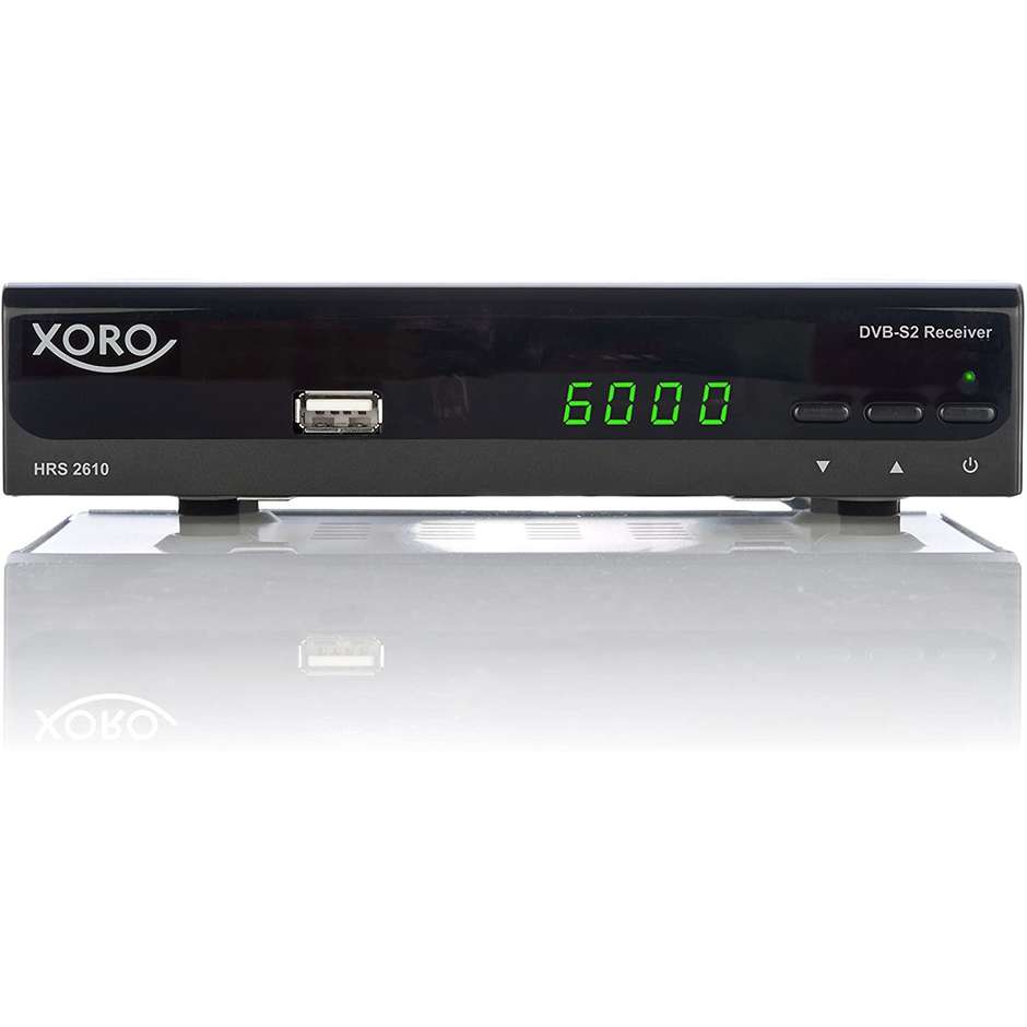 Xoro HRS 2610 V2 Decoder Digitale Terrestre DVB-S/S2 colore nero