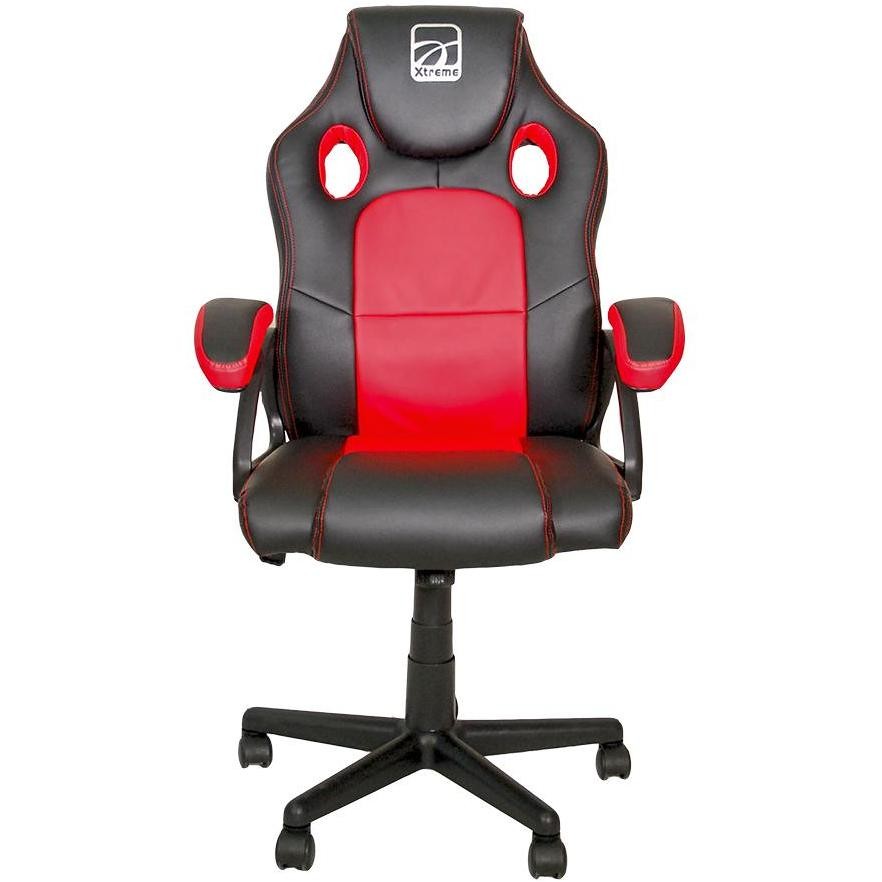 Xtreme 90558R MX12 KOR Sedia da Gaming per PC con Seduta Imbottita e Oscillazione Nero e Rosso