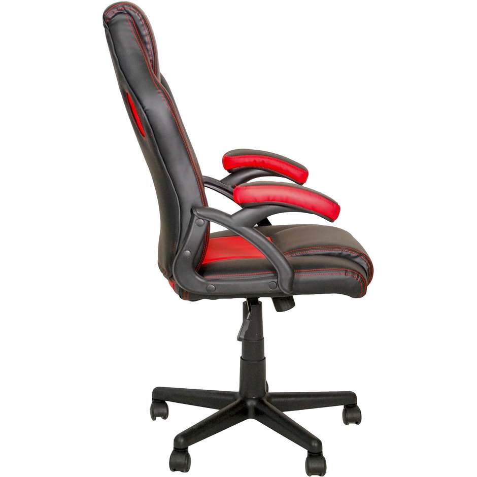 Xtreme 90558R MX12 KOR Sedia da Gaming per PC con Seduta Imbottita e Oscillazione Nero e Rosso