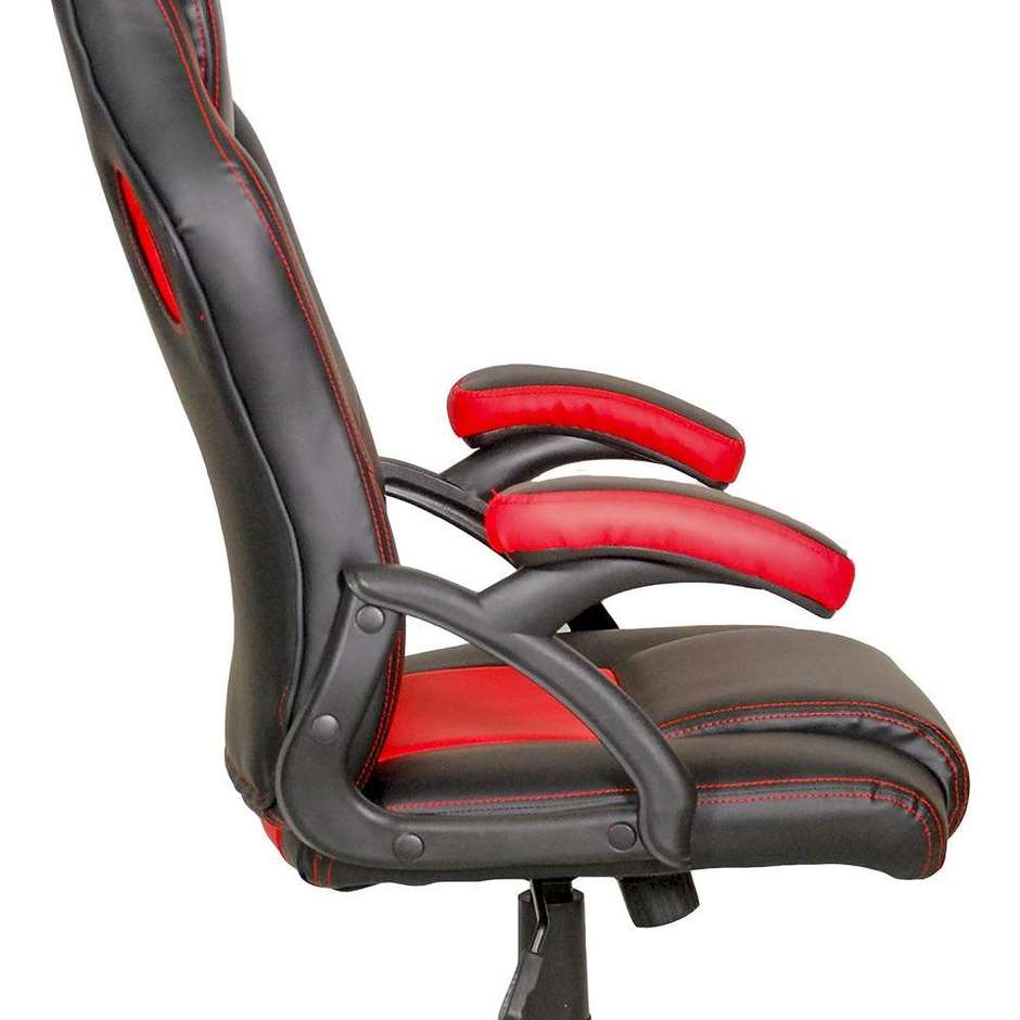 Xtreme 90558R MX12 KOR Sedia da Gaming per PC con Seduta Imbottita e Oscillazione Nero e Rosso