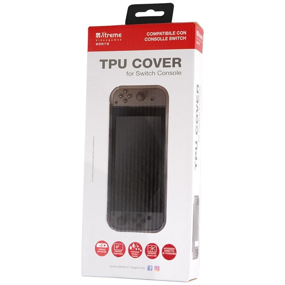 Xtreme 95672 Cover Protettiva Flessibile in TPU Antiurto per Nintendo Switch con Joy-Con Trasparente