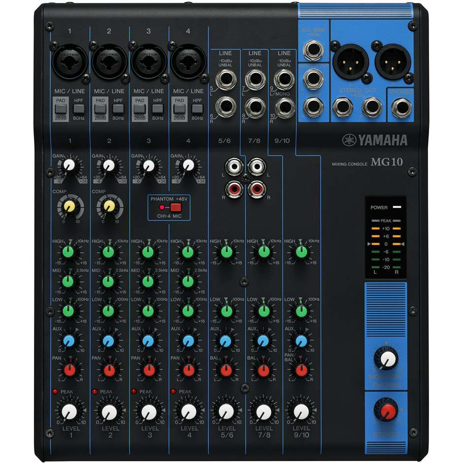 Yamaha CMG10YEM Mixer analogico 10 canali colore nero