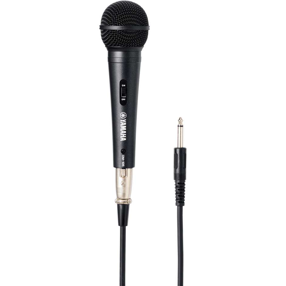 Yamaha DM-105 microfono dinamico unidirezionale nero, cavo XLR 5 m