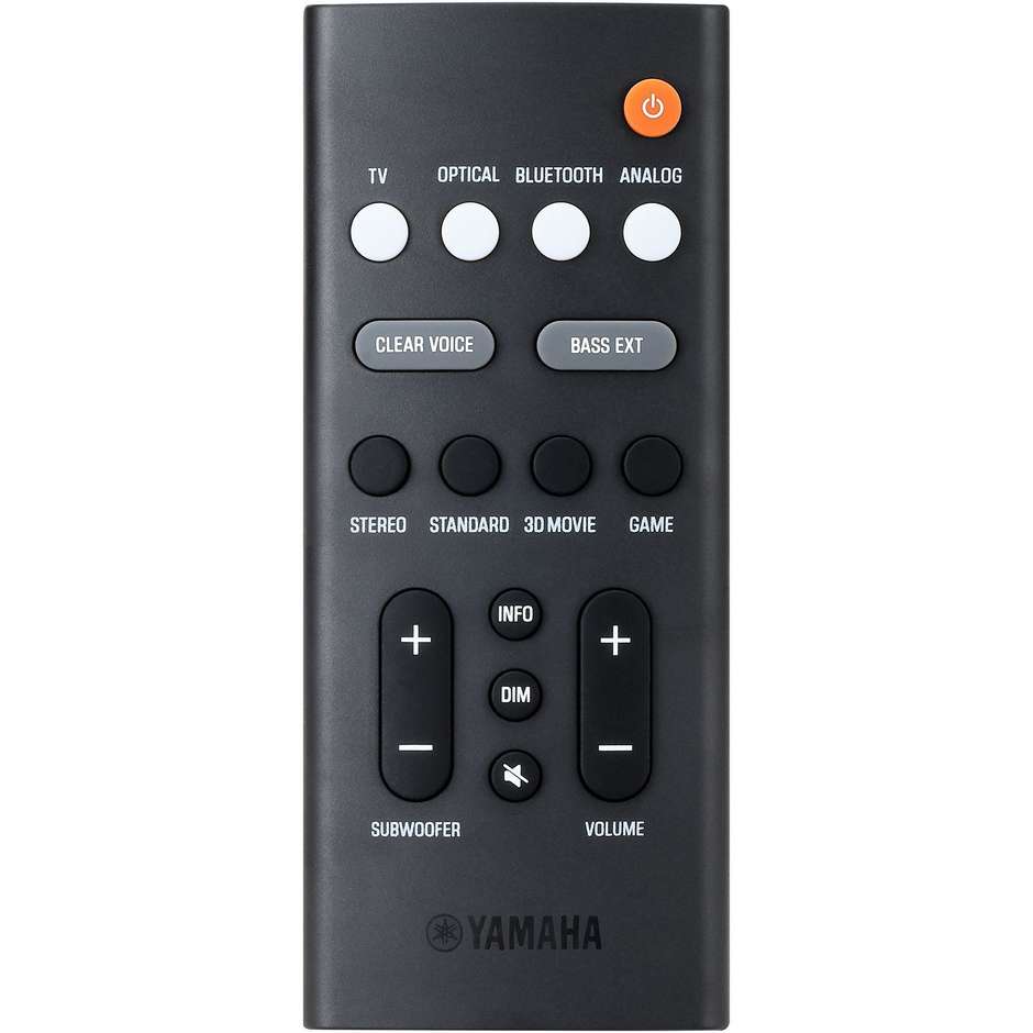 Yamaha SR-C30A Soundbar  SR-C30A con Subwoofer Wireless con Hdmi Bluetooth Potenza 90 W Colore Nero
