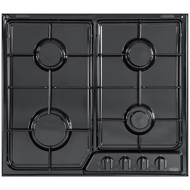 YNF46ASV De Longhi piano cottura a gas da 60 cm 4 fuochi nero ...