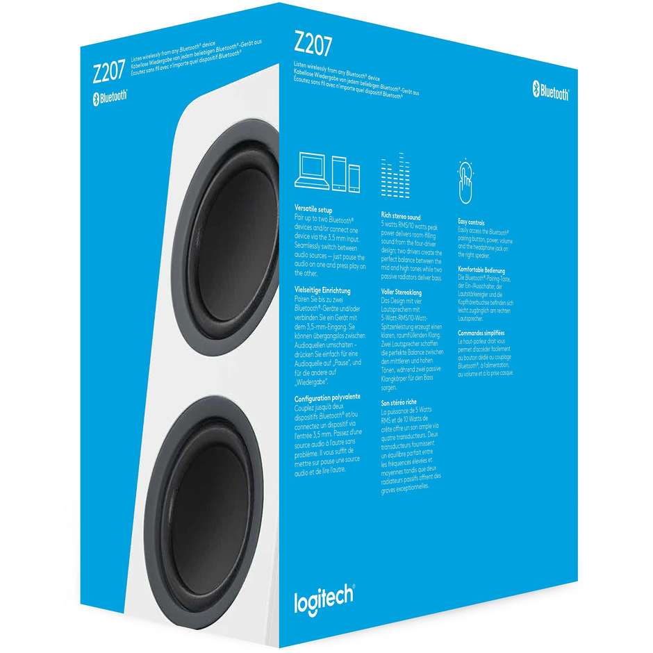 z207 bluetooth speakers (white)