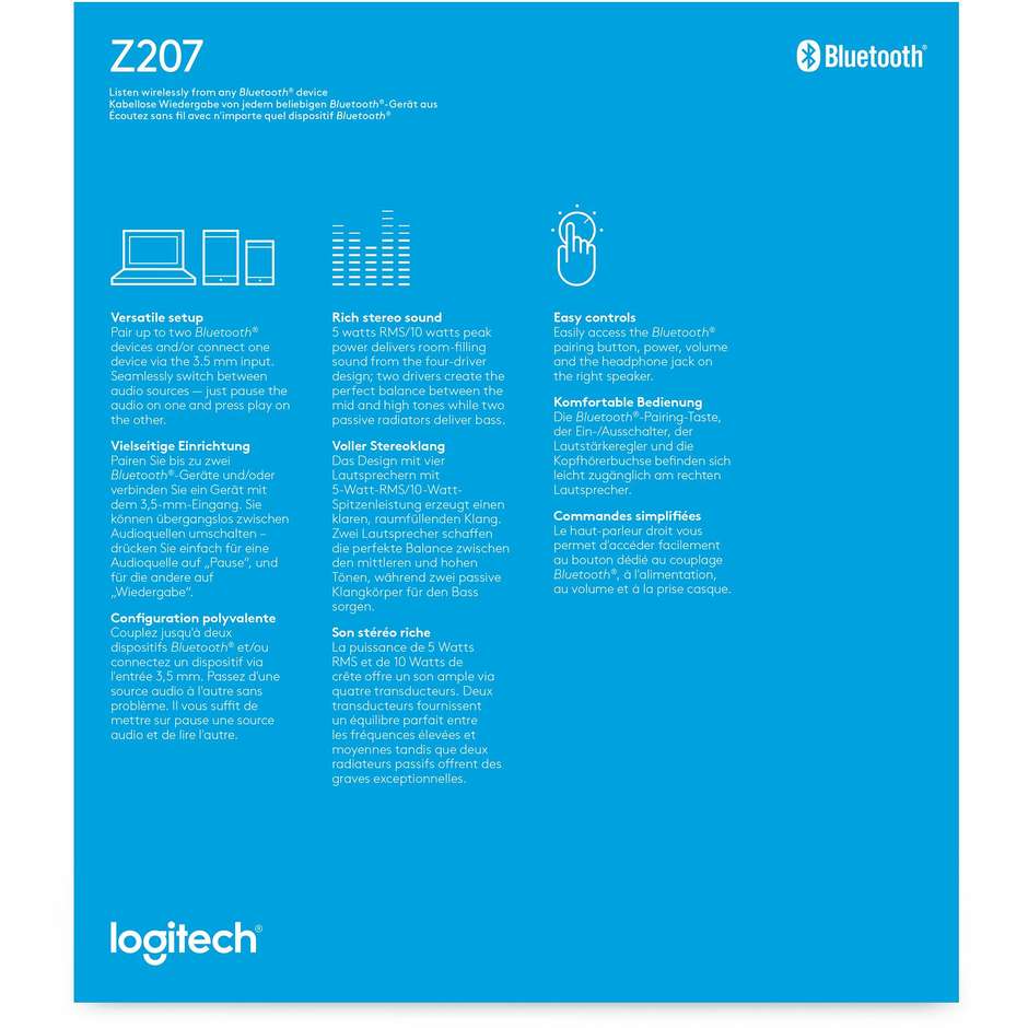 z207 bluetooth speakers (white)